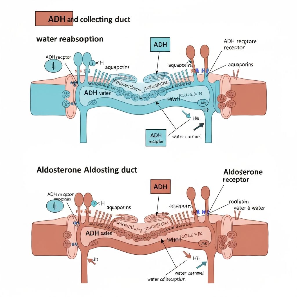 Hormonal signaling pathways for water retention